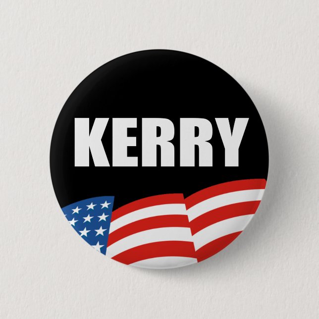 JOHN KERRY Election Gear Button (Front)