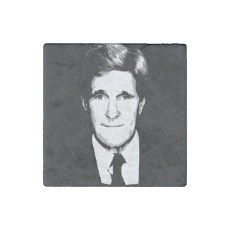 John Kerry Face Stone Magnet