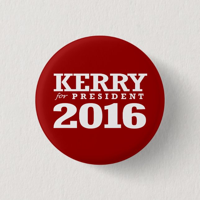 JOHN KERRY FOR PRESIDENT PINBACK BUTTON (Front)