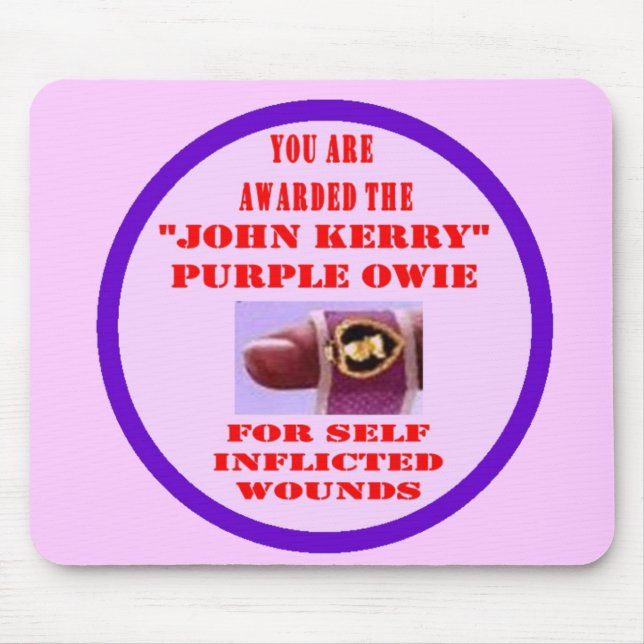 JOHN KERRY PURPLE OWIE MOUSE PAD (Front)
