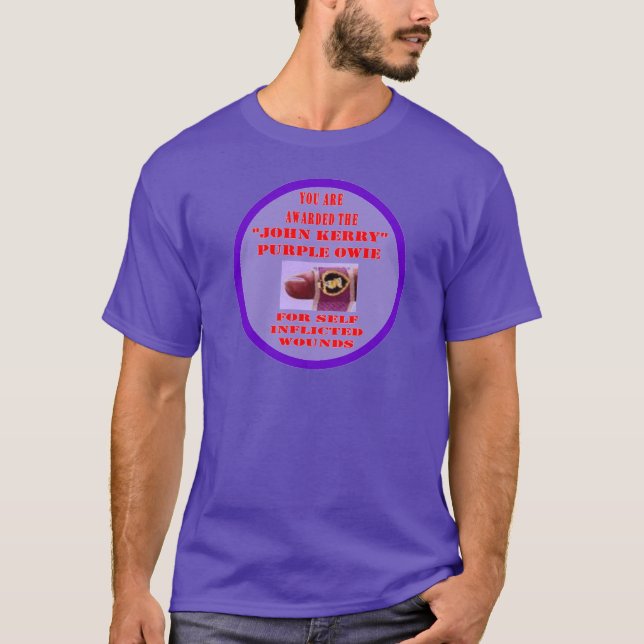 JOHN KERRY PURPLE OWIE T-Shirt (Front)