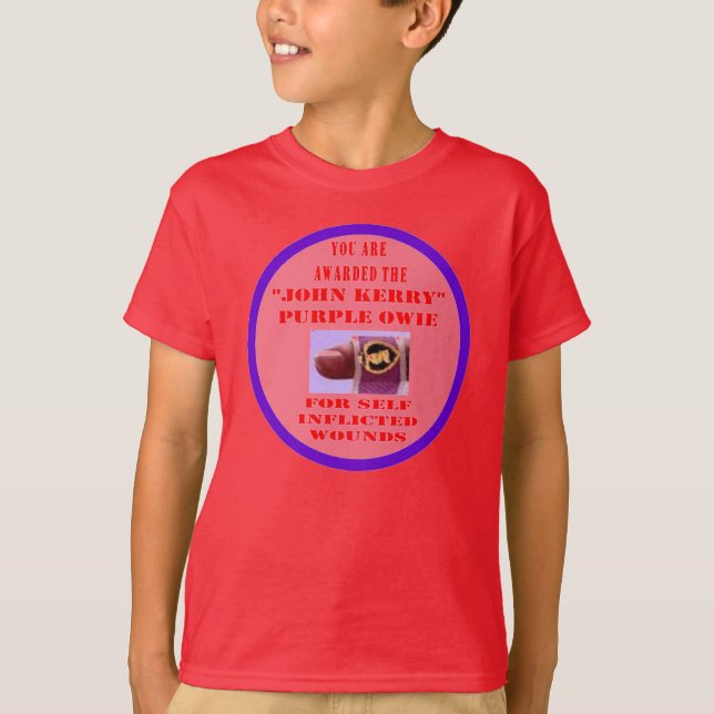 JOHN KERRY PURPLE OWIE T-Shirt (Front)