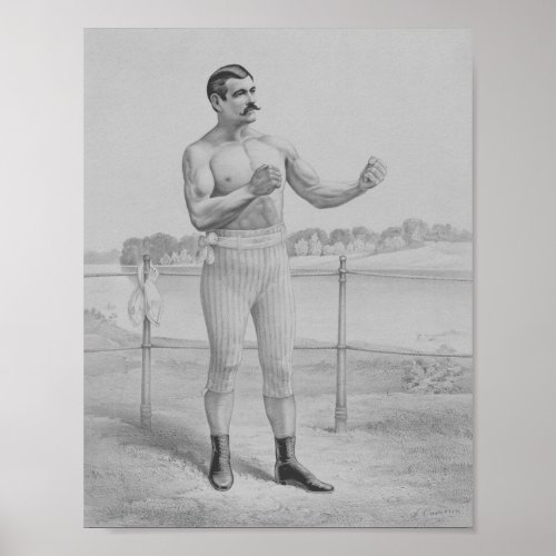 John L Sullivan _ Bare_Knuckle Boxer Poster