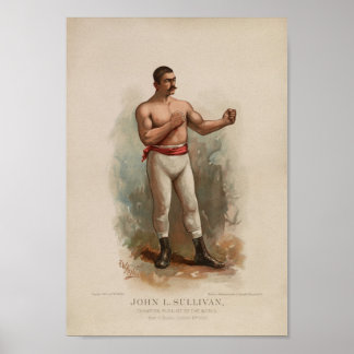 John L. Sullivan - Champion Pugilist - Color Print