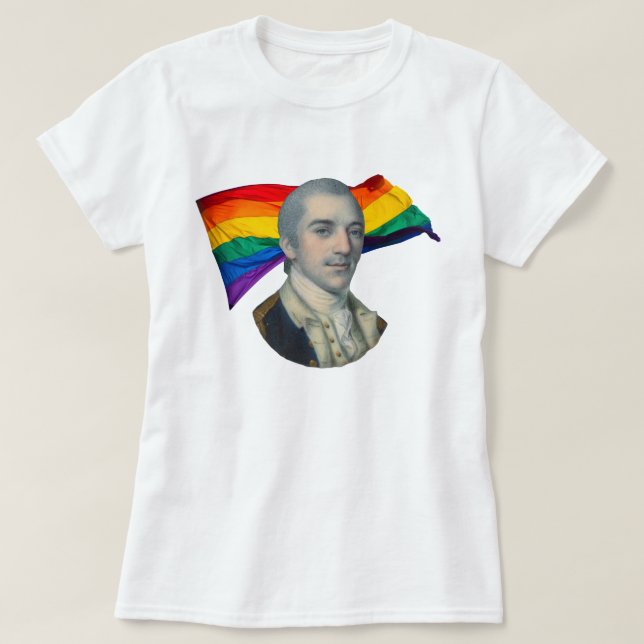 John Laurens + Gay Pride T-Shirt (Design Front)