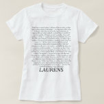 John Laurens Quotations Shirt at Zazzle