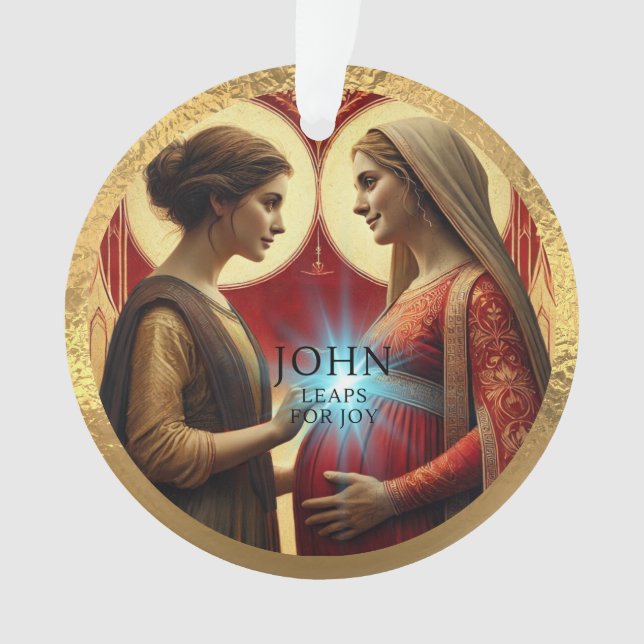 John Leaps for Joy Acrylic Ornament (Front)