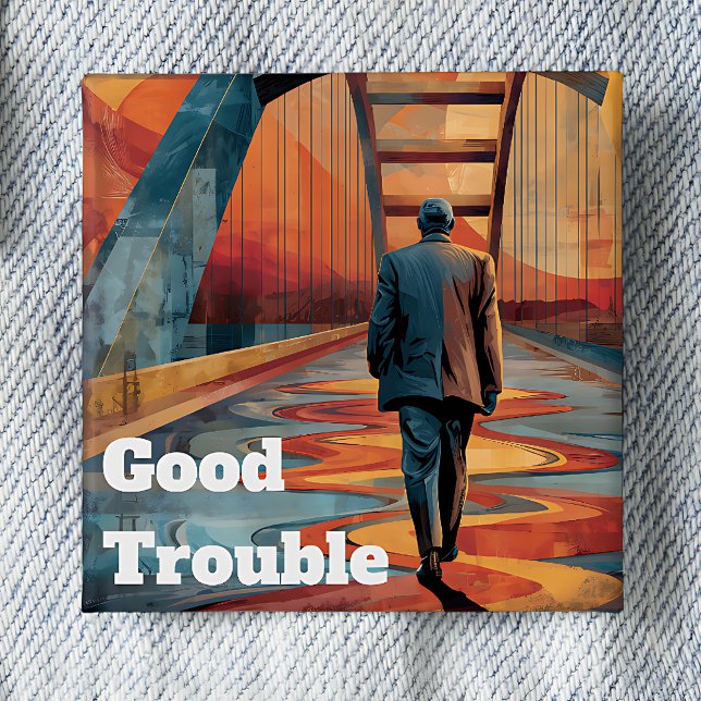 John Lewis Good Trouble Bridge Crossing Button (Creator Uploaded)