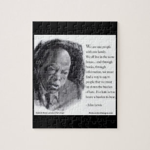 John Lewis & Quote Beautiful Portrait  Jigsaw Puzzle