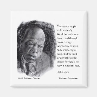 John Lewis & Quote Beautiful Portrait Magnet
