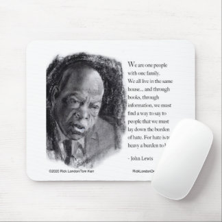 John Lewis & Quote Beautiful Portrait  Mouse Pad