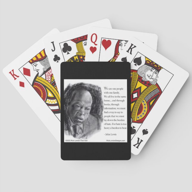 John Lewis & Quote Beautiful Portrait  Poker Cards (Back)