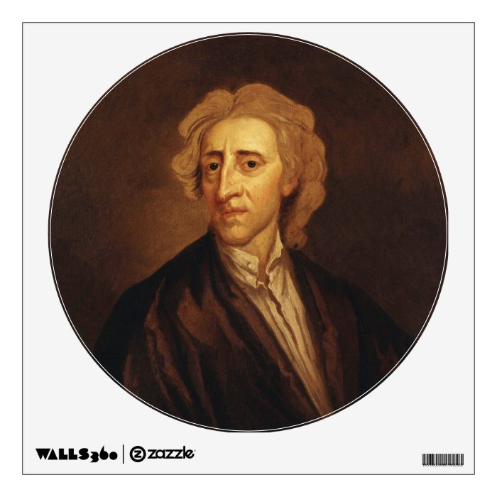 John Locke by Sir Godfrey Kneller Room Sticker