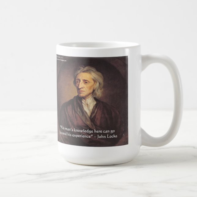 John Locke Knowledge/Experience Quote Coffee Mug (Right)