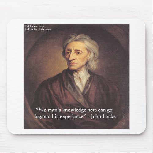 John Locke KnowledgeExperience Quote Mouse Pad