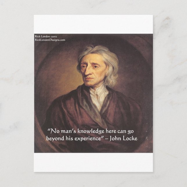 John Locke Knowledge/Experience Quote Postcard (Front)