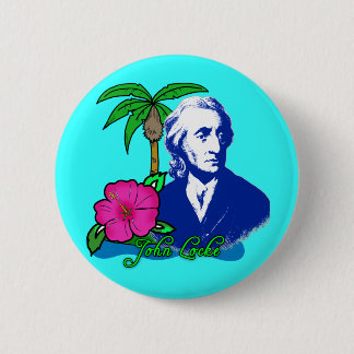 John Locke on a Desert Island Pinback Button