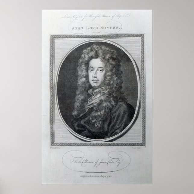 John, Lord Somers, engraved by John Golder, 1785 Poster (Front)