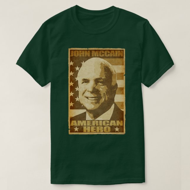 John Mccain American Hero T-Shirt (Design Front)