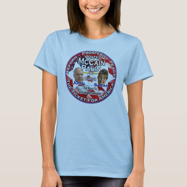 John McCain and Sarah Palin T-Shirt (Front)