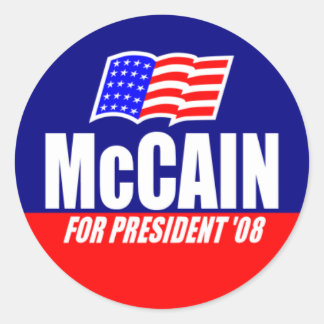 John McCain for President 08 Sticker