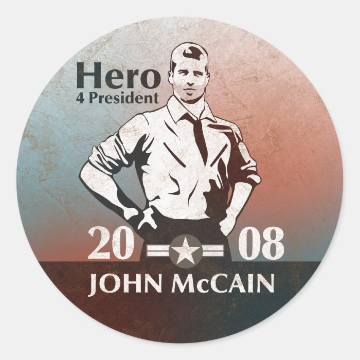 John McCain, Hero 4 President Sticker