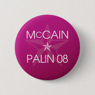 John McCain * Sarah Palin 2008 Pinback Button