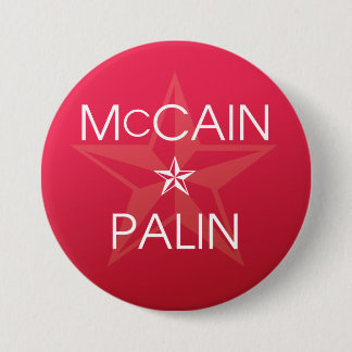 John McCain * Sarah Palin Pinback Button