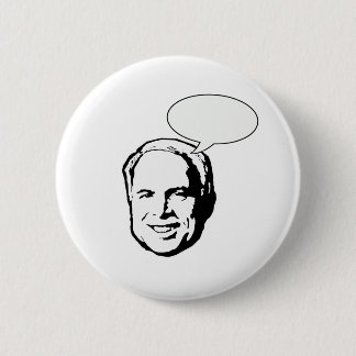 JOHN MCCAIN THOUGHT BUBBLE PINBACK BUTTON