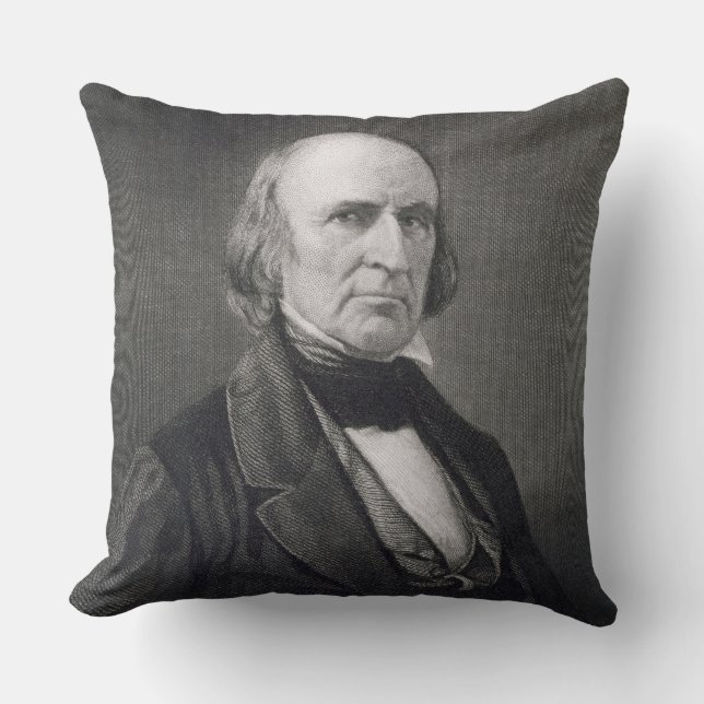 John McLean (1785-1861) engraved by Henry Bryan Ha Throw Pillow (Front)