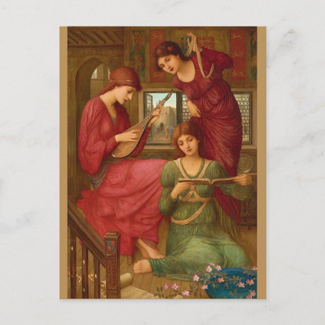 John Melhuish Strudwick In the golden days CC1049 Postcard (Front)