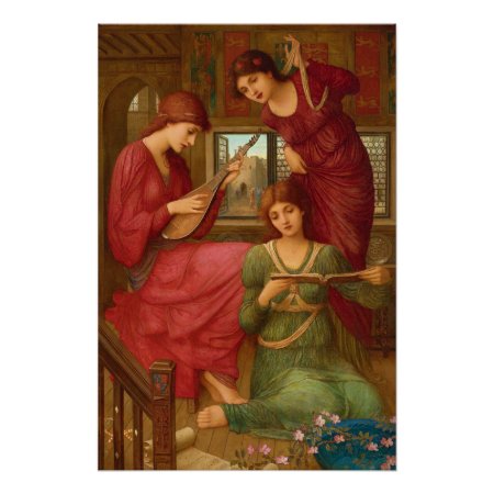 John Melhuish Strudwick In the golden days CC1056 Poster