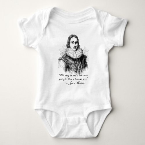 John Milton Concrete Jungle Quote Baby Bodysuit