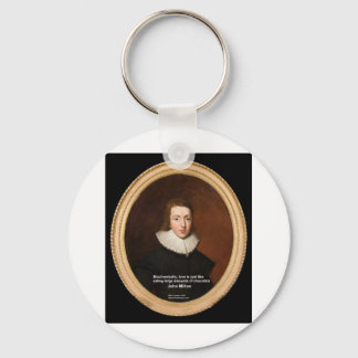 John Milton Love & Chocolate Quote Gifts & Cards Keychain