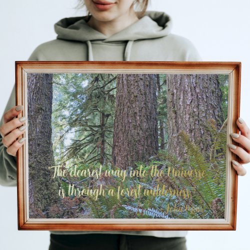 John Muir Nature Quote Forest Wilderness Foil Prints