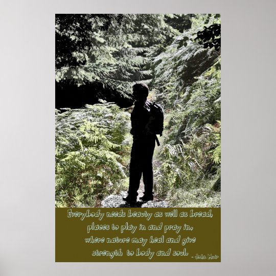 John Muir Nature Quote Poster Print | Zazzle.com