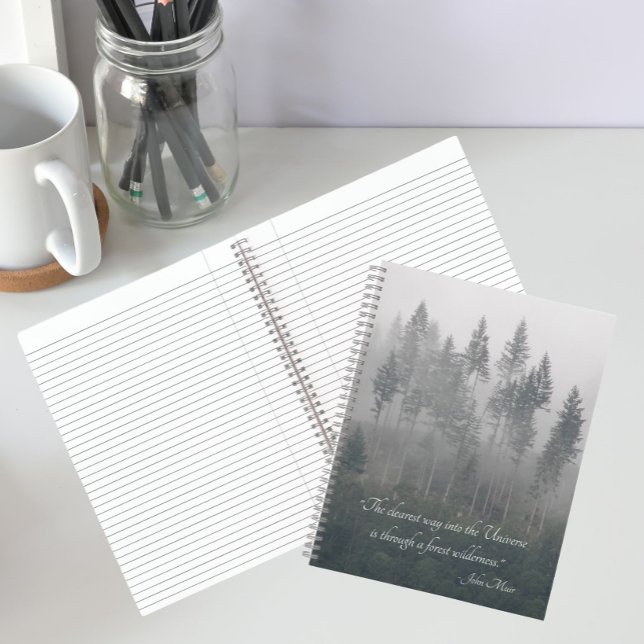 John Muir Quote Forest Wilderness  Notebook (In Situ)