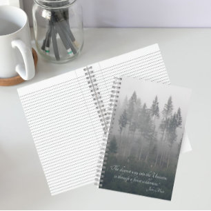 John Muir Quote Forest Wilderness Notebook