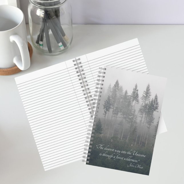 John Muir Quote Forest Wilderness  Notebook (In Situ)