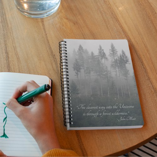 John Muir Quote Forest Wilderness  Notebook