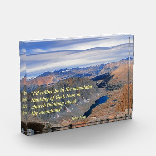 John Muir Quote Photo Block