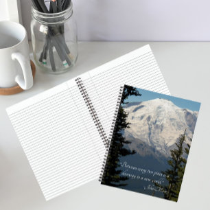 John Muir Quote Scenic Mount Rainier Notebook
