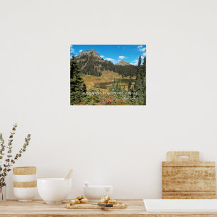 John Muir Quote Scenic Mountain Lake Landscape Poster