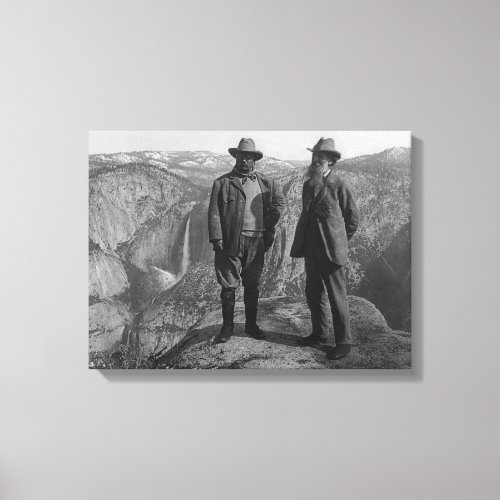 John Muir Teddy Roosevelt Yosemite National Park Canvas Print