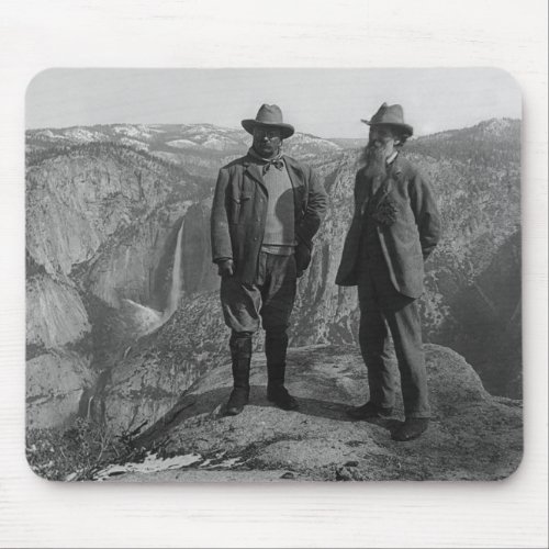 John Muir Teddy Roosevelt Yosemite National Park Mouse Pad