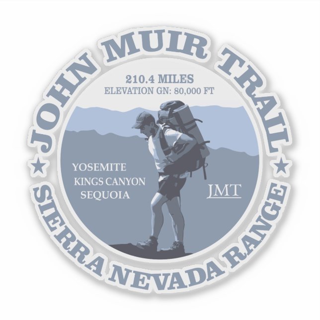 John Muir Trail (BG) Sticker (Front)