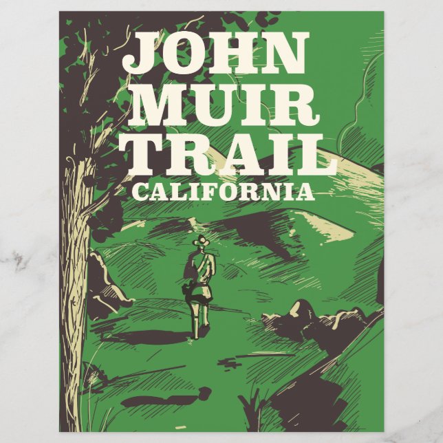 John Muir Trail California travel poster. (Front)