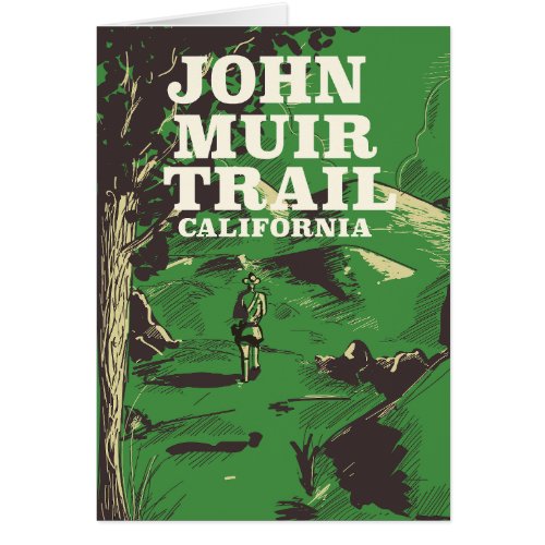 John Muir Trail California travel poster