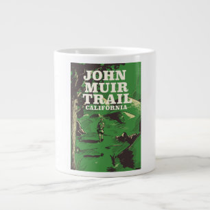 John Muir Trail California travel poster. Giant Coffee Mug