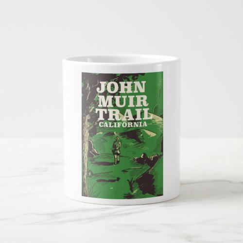 John Muir Trail California travel poster Giant Coffee Mug